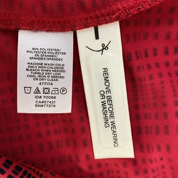 Ann Taylor Wrap Dress Elegant Women's 8P Red Black - Picture 11 of 12